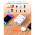 thumbnail image 3 of Protector contra sobretensiones Power Strip One Beat de 20 pies con 8 enchufes y 4 USB, 3 of 6