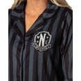thumbnail image 3 of Wednesday Addams Family Women's Collared Pajama Nightgown Sleep Shirt, 3 of 6