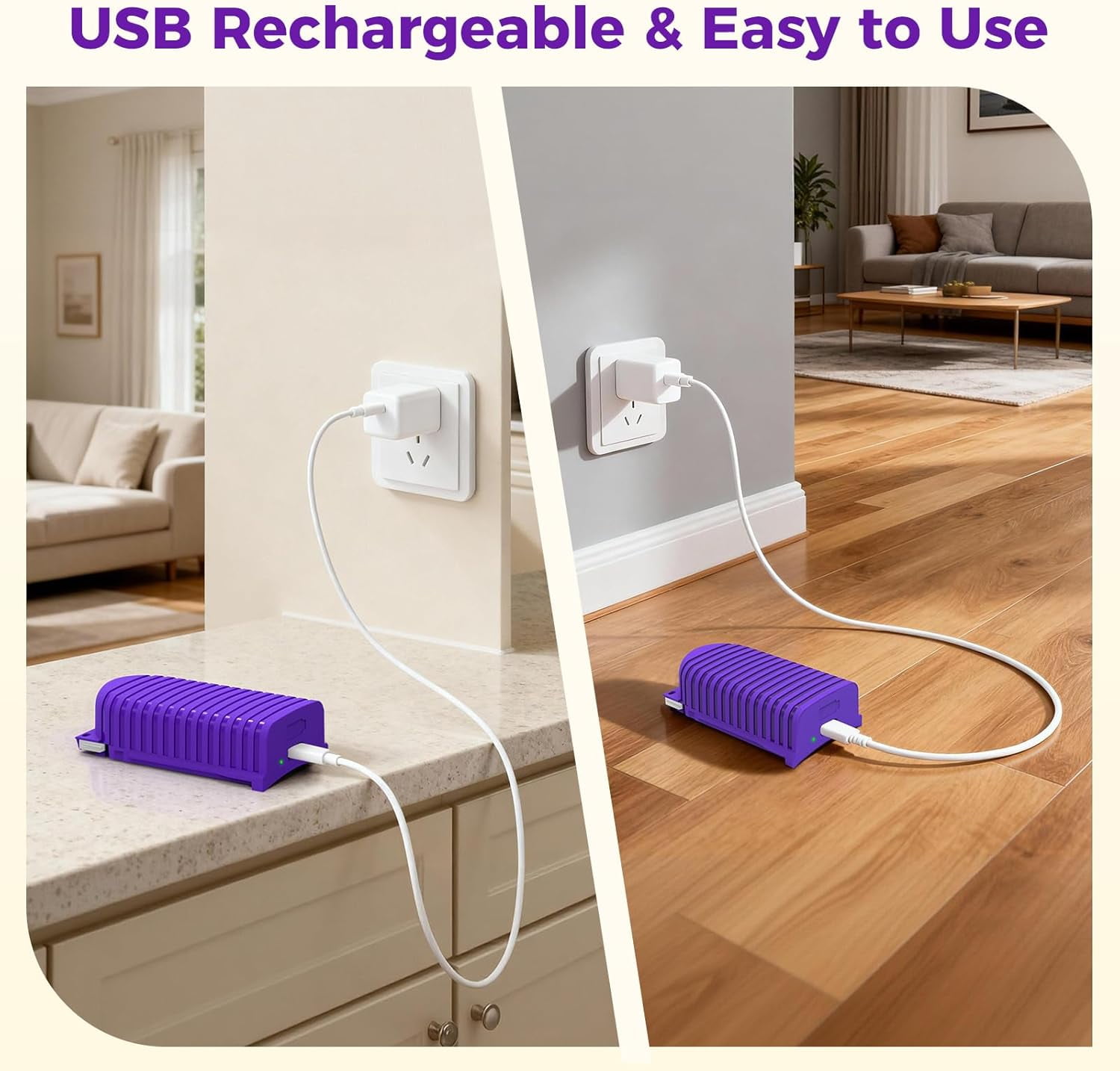 Rechargeable Battery for Swif--fer PowerMop, 3.7V 2.5Ah Lithium-Ion Battery Pack with USB Charging Cable