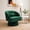 Velvet | Dark Green, variant on Modern 360° Swivel Barrel Accent Chair - Velvet Upholstered Round Armchair - Striped Backrest, Ultra-Soft Cushion, Stuffed Velvet Design for Living Room, Bedroom