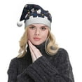 thumbnail image 5 of KLL Christmas Hats for Adults Plush Llamas 1 Print Santa Hat Xmas Fluffy Santa Claus Hat for Women Men, 5 of 6
