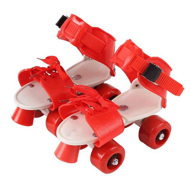 CAROOTU Patins à Roulettes Ajustables pour Enfants Double Rangée 4 Roues Chaussures de Patinage Patins en Ligne pour Enfants