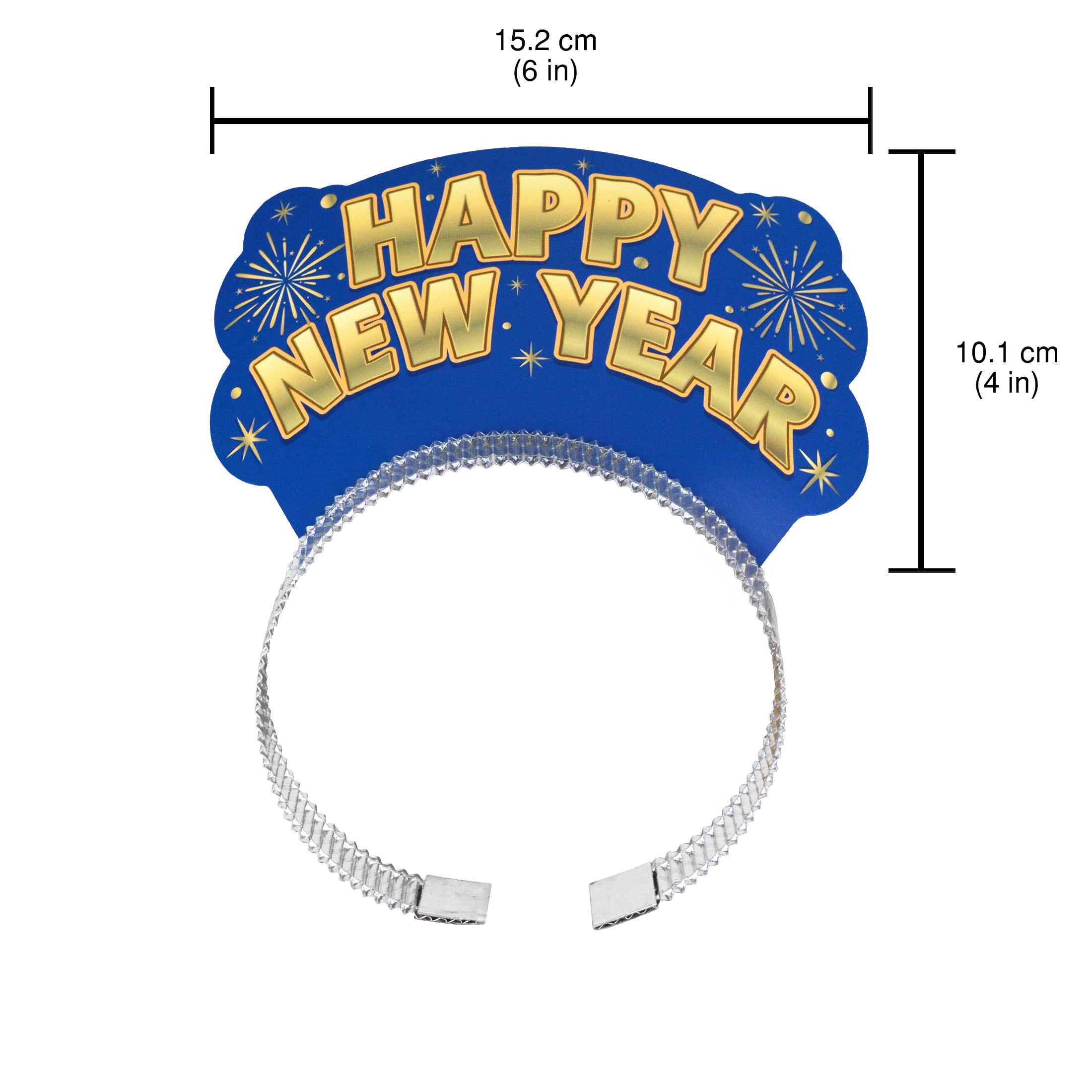 Serre-tête diadème bleu du Nouvel An avec inscription « Bonne année », 2 pièces, décorations festives, une façon originale de célébrer avec style, adulte