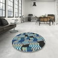 thumbnail image 4 of Ahgly Company Machine Washable Indoor Rectangle Transitional Northern Lights Blue Area Rugs, 2' x 5', 4 of 7