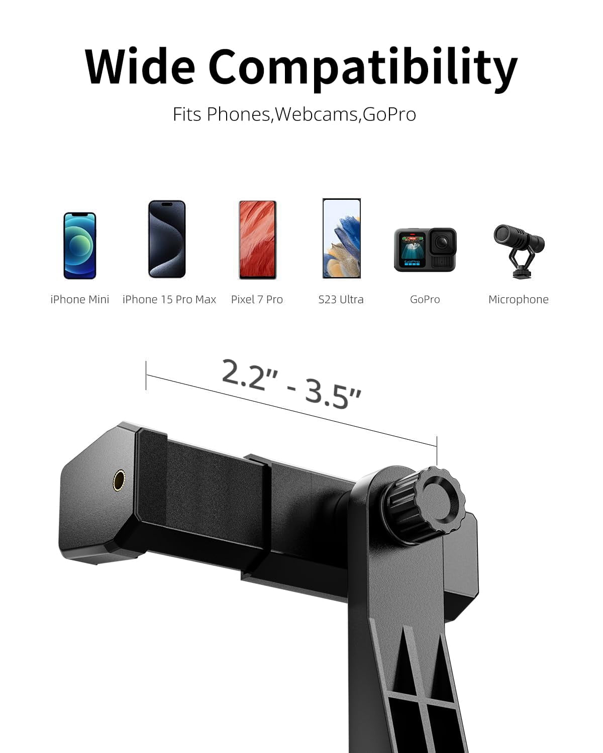 12'' Ring Light With Overhead Phone Mount  Led Selfie Stand And Holder For Laptop Desk Video Recording Zoom Meeting Live Streaming
