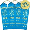 thumbnail image 2 of RibbonsNow Science Fair Participant Ribbons - 100 Bright Blue Ribbons with Card & String, 2 of 3