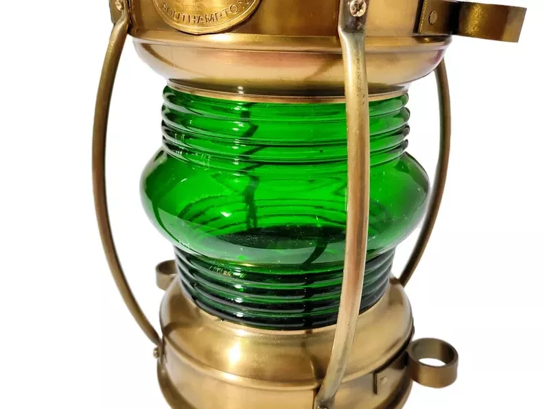 10" Solid Iron Working Outdoor Lantern Light, Nautical Ship/Boat Oil Lamp, Maritime