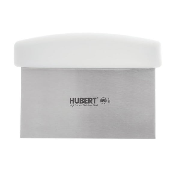 HUBERT® Dough Cutter Stainless Steel with White Polypropylene Handle - 6" L Blade