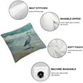 thumbnail image 4 of JRXY Set of 2 Throw Pillow Covers Blue Heron Beach Sea Wave Watercolor Painting Decorative Pillow Cases Home Decor Standard Square Pillowcases White, 4 of 6