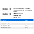 thumbnail image 2 of Lower Intake Manifold Gasket Set - Compatible with 1953 - 1967 Cadillac DeVille 1954 1955 1956 1957 1958 1959 1960 1961 1962 1963 1964 1965 1966, 2 of 2