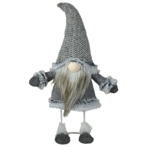 Northlight Swaying Standing Gnome Christmas Figure - 17" - Gray and Beige