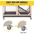 thumbnail image 6 of Aivituvin Rabbit Hutch Rabbit Cage Indoor Bunny Hutch with Run Outdoor Rabbit House with Two Deeper No Leak Trays - 4 Casters Include (Without Bottom Wire Netting), 6 of 9