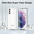 thumbnail image 3 of for Samsung Galaxy S21 Case Clear, Transparent Thin Slim Flexible TPU Cute Rubber Cover Aesthetic Design, Soft Silicone Grip for Women Girl, Non-Yellowing Protective Bumper, Clear, 3 of 13