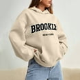 thumbnail image 2 of XINXIAOO Womens Hoodie Long Sleeve Hoodie Pullover Hoodies for Women Cozy Sweatshirts for Women Beige Hoodie Women Fall Outfits Women Women’S Clothes, 2 of 5