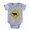 Heather Grey, variant on CafePress - Cow Crossing TRANS FIN - Cute Infant Baby Football Bodysuit