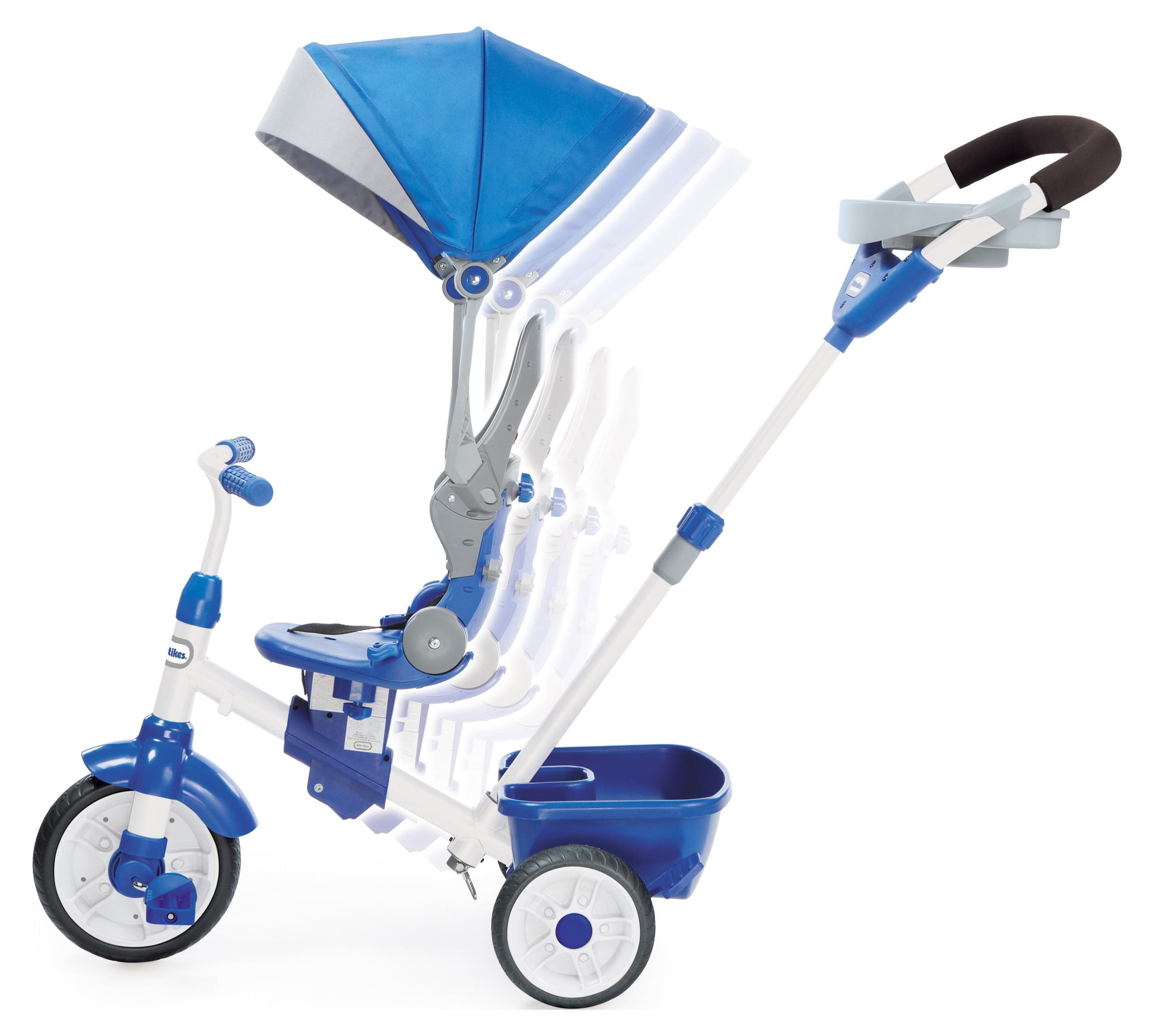Little Tikes Perfect Fit 4-in-1 Trike, Convertible Tricycle, Ages 9 Months to 3 Years, Blue
