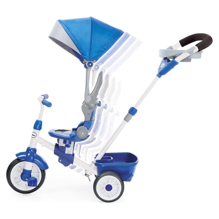 Little Tikes 4-in-1 Perfect Fit Trike, Blue - Convertible Stroller