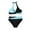 #093-Blue, variant on Warop Women's Color Block Bikini Set,Backless Adjustable Straps Swimwear for Women