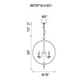 thumbnail image 2 of CWI Lighting Esia 4 Light Traditional Metal Chandelier in Chrome, 2 of 3