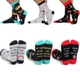 thumbnail image 4 of Men Women Novelty Funny Saying Crew Socks If You Can Read This Bring Me Popcorn Sushi Tacos Letters Print Hosiery Gifts, 4 of 14
