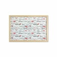 thumbnail image 1 of Romantic Wall Art with Frame, I Love You Words Hearts Romance Couple Valentine Plain Backdrop, Printed Fabric Poster for Bathroom Living Room, 35" x 23", Vermilion Black White, by Ambesonne, 1 of 2