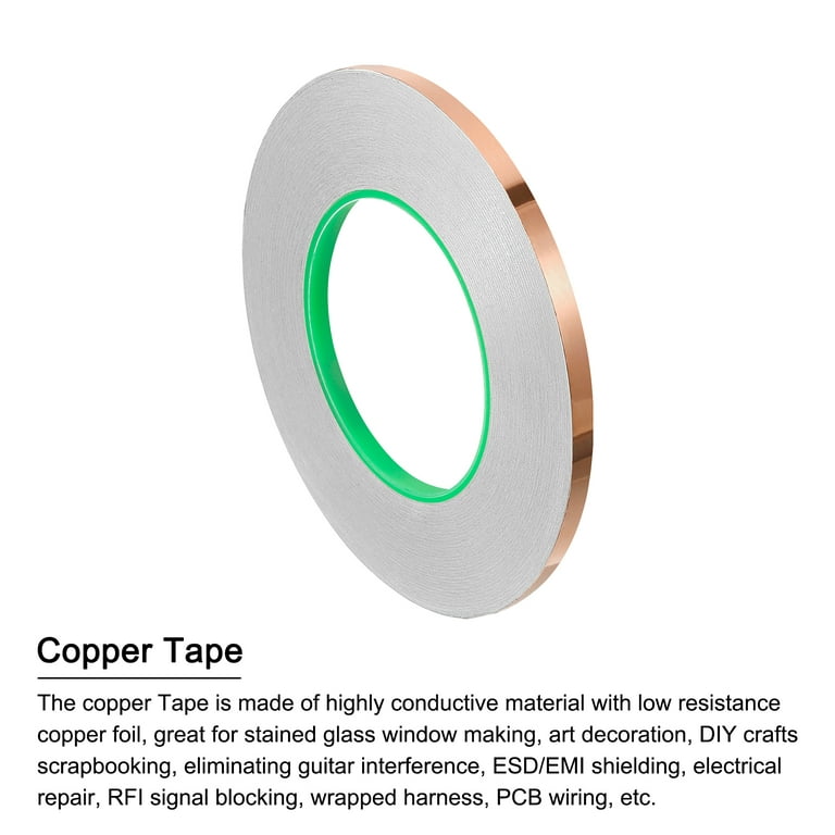 16 Feet of 2 Inch Wide Copper Foil Tape with Adhesive - Ideal for EMI  Shielding