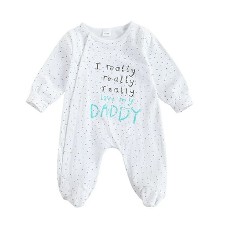 

Puloru Newborn s Romper Infant s Lettering Printed Jumpsuit Garment