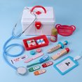 thumbnail image 3 of HEVIRGO 17Pcs/Set Wooden Pretend Play Doctor Medical Kit Tools Educational Kids Toy, 3 of 10