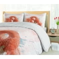 thumbnail image 5 of Ambesonne Flamingo Duvet Cover Sets, Exotic Bird Watercolor, 2-King, Orange White, 5 of 7