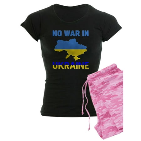 

CafePress - No War In Ukraine Blood Support Nurse And Pajamas - Women s Dark Pajamas