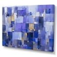 thumbnail image 2 of Designart "Contemporary Fusion: Black, Blue, and Purple" Abstract Painting Canvas Art Print, 2 of 7