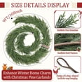 thumbnail image 2 of Guvpev 9FT Christmas Norfolk Pine Garland - Real Touch Green Faux Greenery Garland - Artificial Realistic Cedar Garlands for Home, Fireplaces, TV Stand - Indoor Outdoor Winter Christmas Decorations, 2 of 12