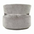 thumbnail image 5 of Pasargad Home Noho Collection Silver Swivel Fabric Barrel Chair- For all age Group, 5 of 7