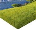 thumbnail image 2 of Ambesonne Mountain Fitted Sheet, Alps with Meadow Flora, Twin Size, Green Blue, 2 of 3