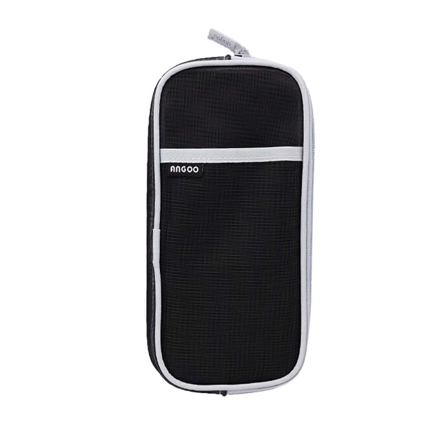 Back-to-School Essentials Grids Mesh Pen Pencil Case With Zipper Clear Makeup Color Pouch Cosmetics Bag