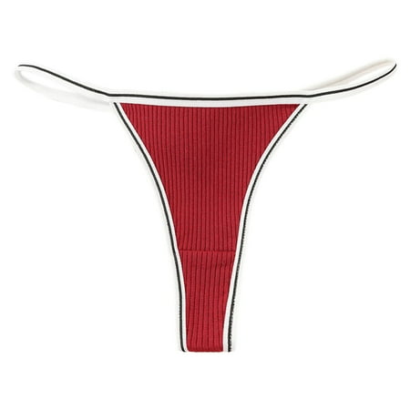 Rovga Underwear Thong Female T-Back A Thread With Thread Cotton Underwear Sports Fitness Female Comfy Stretch Panty