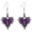 Purple1, variant on Gothic Thorn Heart Earrings,Punk Style Red Purple Black Crystal Earrings Vintage Heart Cross Earring Y2k Aesthetic Hip Hop Earring Victoria Vampire Halloween Jewelry Costume