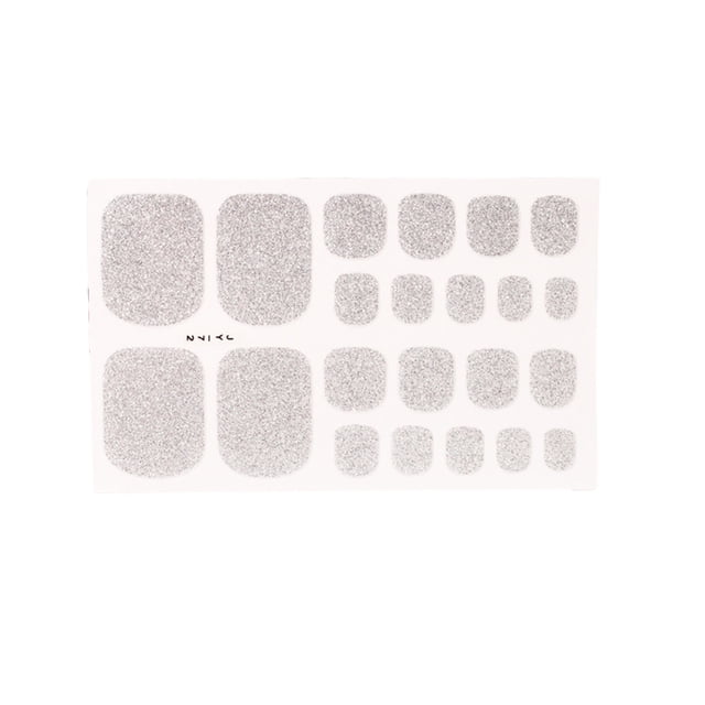 Vogacara 1 Juego de tiras de uñas de calle de colores para uñas de los pies, esmalte autoadhesivo, calcomanías de arte de Color sólido, Kit Type4 NO4