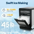 thumbnail image 5 of SPECSTAR Nugget Ice Maker Countertop, 45lbs/Day Pebble Ice Maker Machine, Soft Chewable Pellet Ice Machine with Self-Cleaning, Scoop, 10 Ice Bags, for Home Kitchen, RV, Camping, Office, 5 of 8