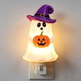 thumbnail image 5 of Ghost Plug In Night Light, Halloween Witch Hat Pumpkin Warm LED Wall Lamp for Teens Youth Decor, 5 of 5