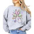 thumbnail image 2 of Easter Nurse Sweatshirt for Women - Cute Bunny Bow Stethoscope Graphic Tee Gray Sweatshirt Adult Small, 2 of 7