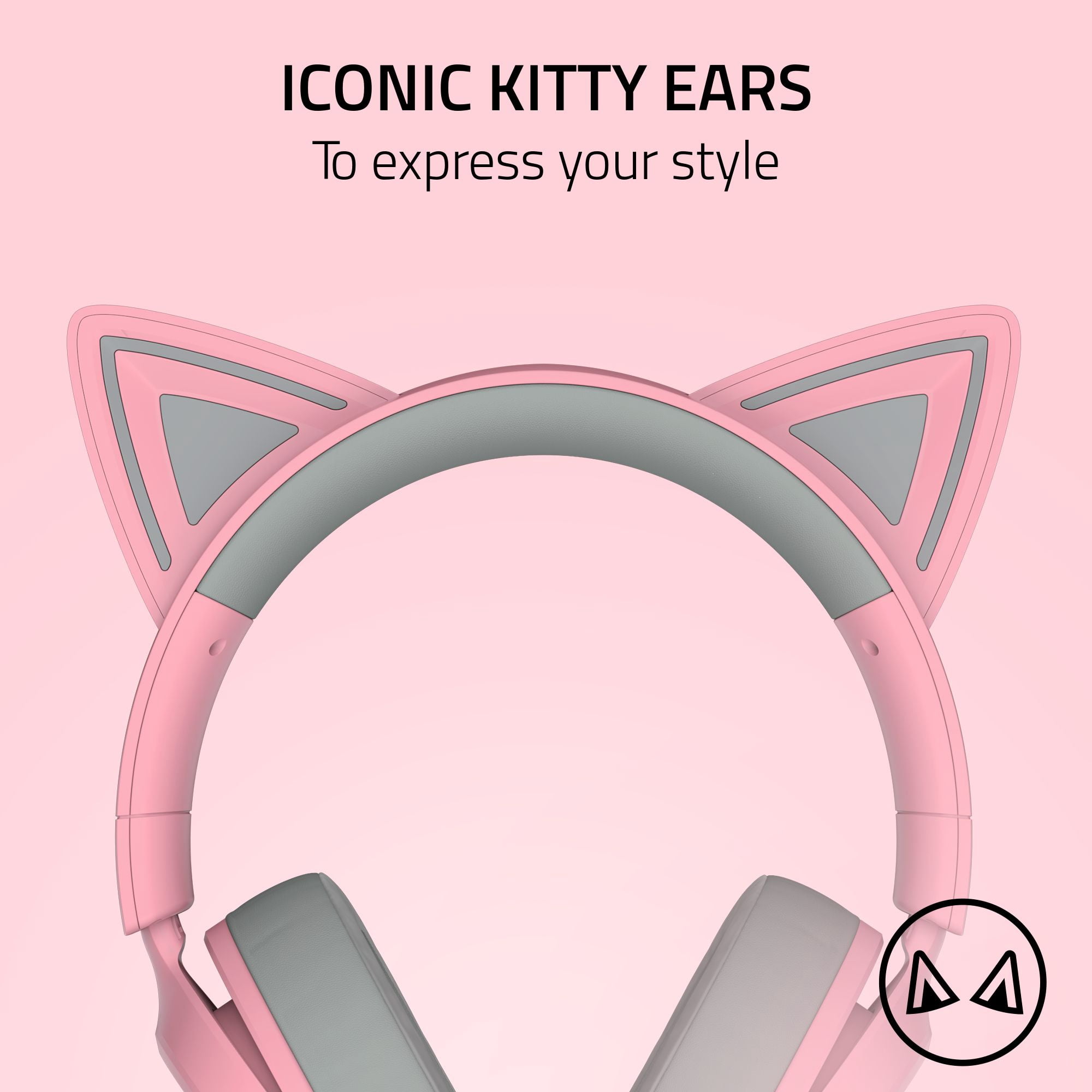 Razer Kraken Kitty V3 X Wired Kitty Headset for Gaming, 3.5mm, Quartz