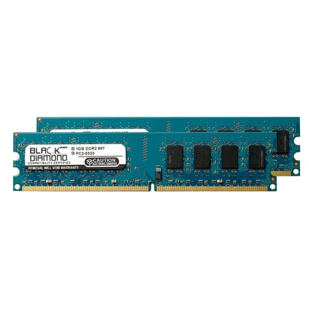Fujitsu Dimm Memory 2GB 2X1GB RAM Memory for Fujitsu PRIMERGY H200 DDR2 DIMM 240pin PC2-5300 667MHz Black Diamond Memory Module Upgrade ()