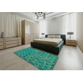 thumbnail image 5 of Ahgly Company Machine Washable Indoor Rectangle Abstract Jade Green Area Rugs, 5' x 8', 5 of 7
