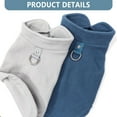 thumbnail image 6 of 2 Pieces Fleece Dog Sweater Vest Winter Warm Dog Sweaters for Small Dogs Male Female Fall Pullover Doggie Clothes with D-Ring Soft Puppy Cold Weather Coat Clothing, 6 of 6