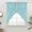 Powder Blue, variant on Indigo Blue Solid Color Swag Valances for Windows, Kitchen Curtains 36 Inch Length 2 Panels Set, Minimalist Vintage Linen Texture Short Curtains for Small Windows Cafe Curtains Drapes 28"x36"