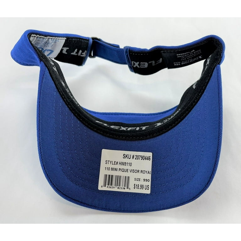 Lids Sun Visor Mini Pique Comfort 110 Adult Adjustable - Visor Flex-Fit Blue Cap