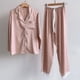thumbnail image 3 of Conjunto de pijama de encaje para mujer, ropa de dormir cómoda de satén con estampado de corona elegante, ropa de ocio para el hogar, pijamas de seda para Navidad, 3 of 3
