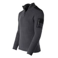thumbnail image 2 of ZIMEGO Men's Quarter Zip Up Mock Turtle Neck Polo Pullover Sweater Casual Outfit, 2 of 5