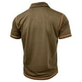 thumbnail image 4 of BLVB Men's Workout Tops Lapel Collar Button up Short Sleeve Wicking Golf Shirts Casual Summer Sports Blouse Khaki, 4 of 4